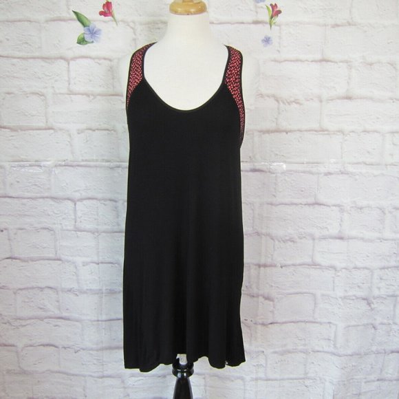 Oakley Women's M Swim Cover Up Black Racer Back Sleeveless Beach Dress Vacation - Picture 1 of 5